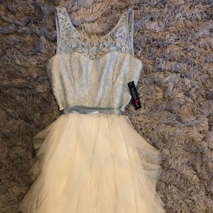 NEW Juniors Lace and Ruffle Cocktail Dress